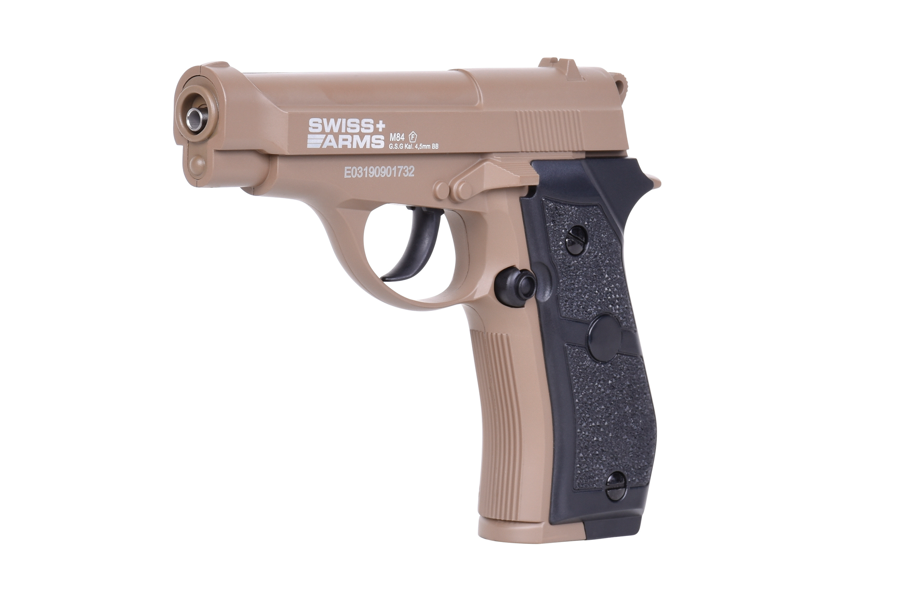 Swiss Arms P84 Tan 4,5mm BB - Druckluft Co2 Non BlowBack