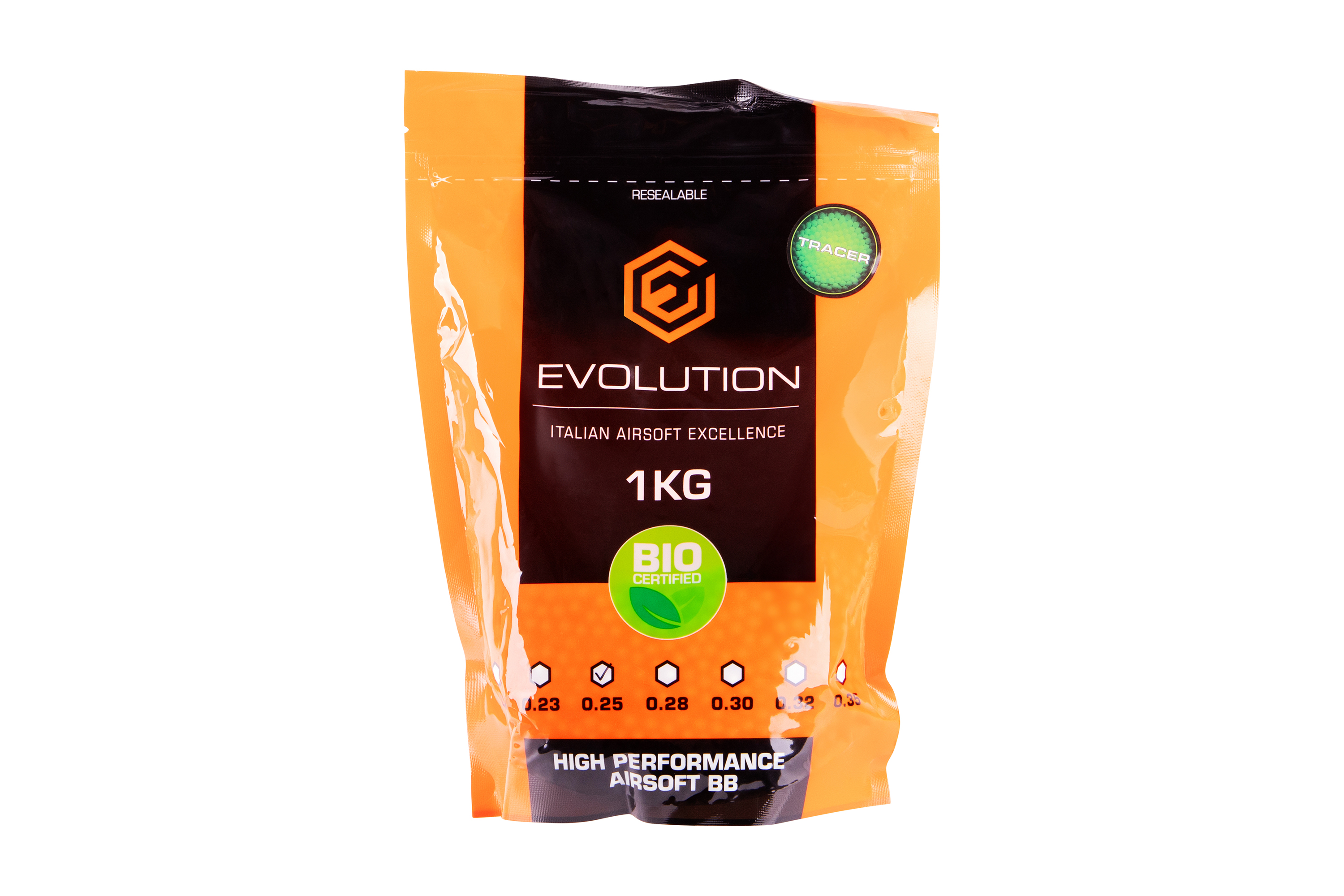 Evolution High Performance Airsoft BIO Tracer BBs 6mm 0,25g 4.000 Stück