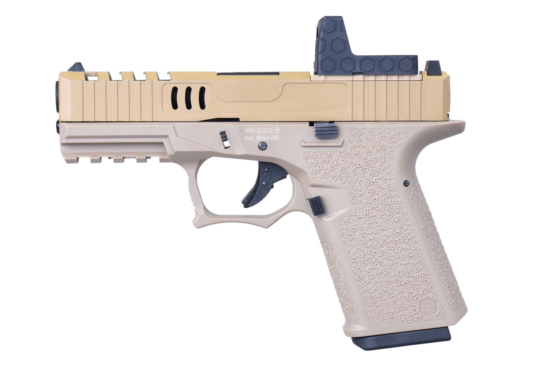 AWCustom VX9 Mod2 Precut FDE 6mm BB Luftpistole